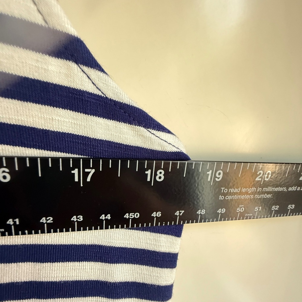 Chico's Maxi Dress Striped Sleeveless Casual Summer Beach Blue White Size 1 - Picture 7 of 8